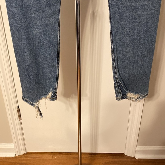 Agolde Toni Mid Rise Straight Distressed Jeans - Picture 7 of 9